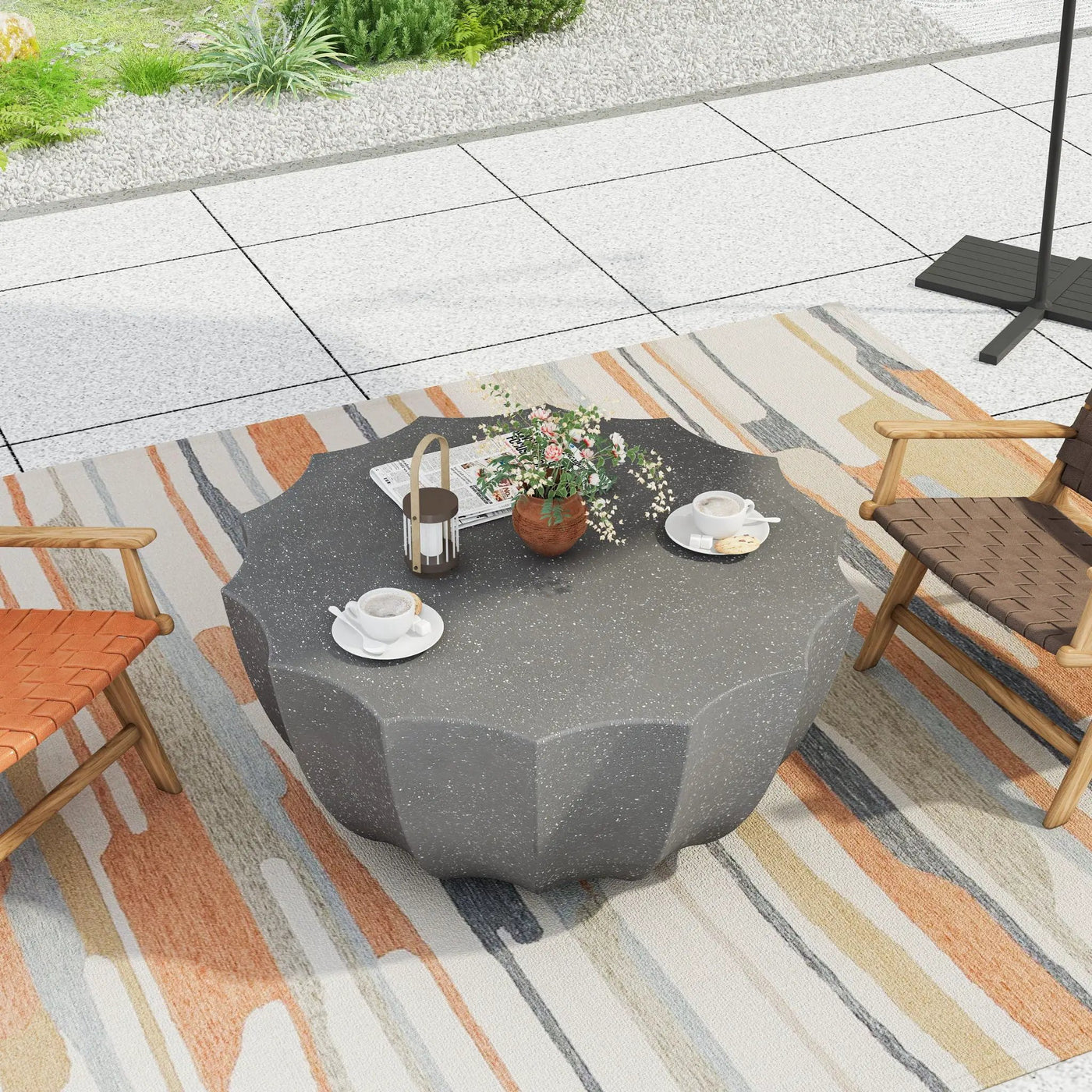 Modern Round Coffee Table For Indoor / Outdoor by HouseOfZazla