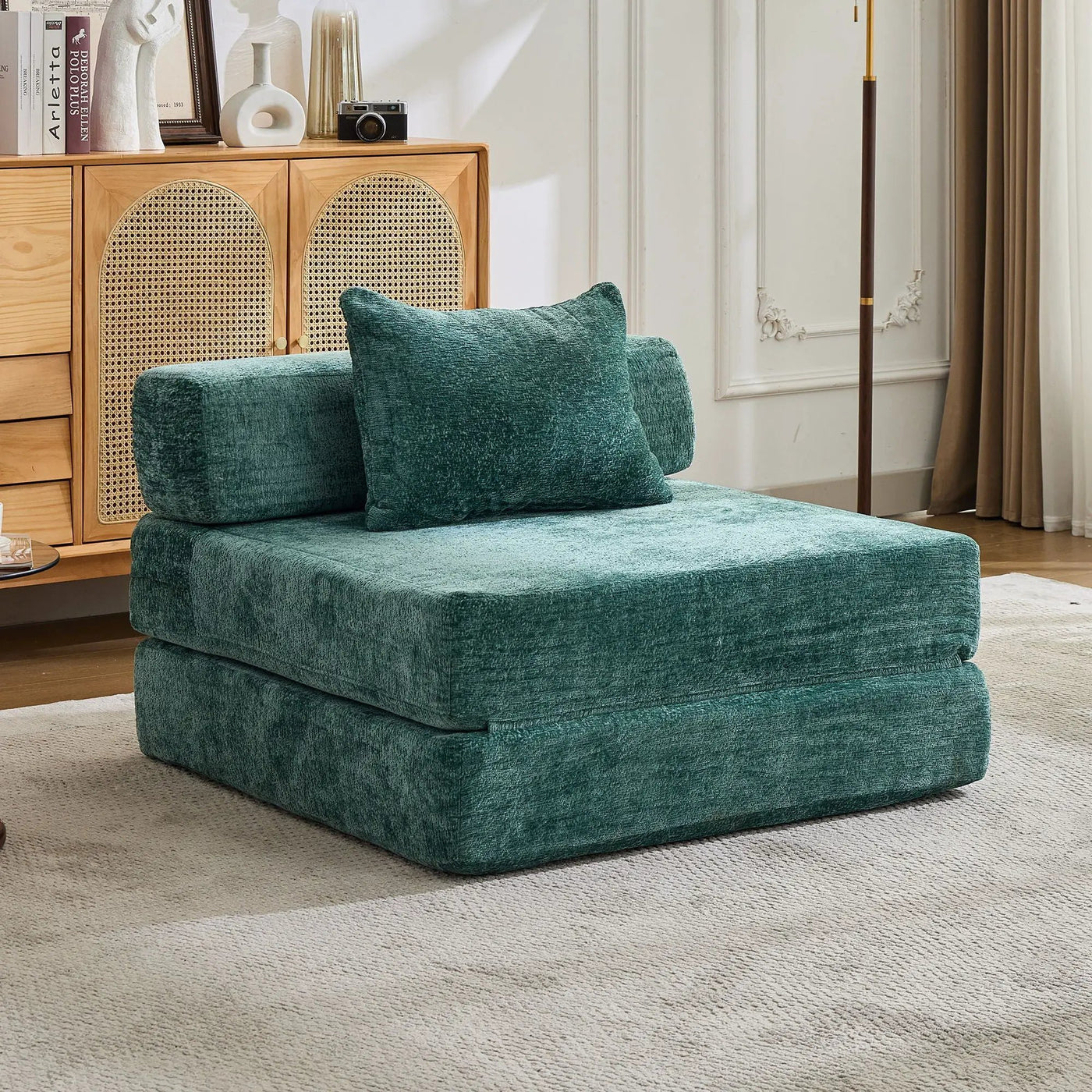 Convertible Floor Sofa Bed With Fixed Shape Frame For Living Room by HouseOfZazla