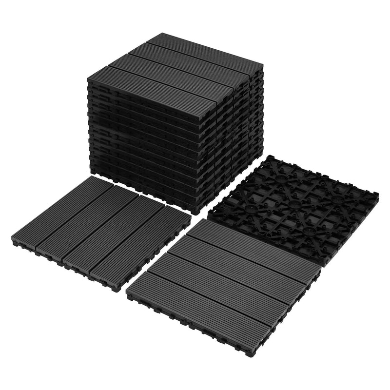 Tiles 9PCS Waterproof Outdoor and Indoor Flooring for Patio, Balcony, Porch, Backyard, Bedroom by HouseOfZazla