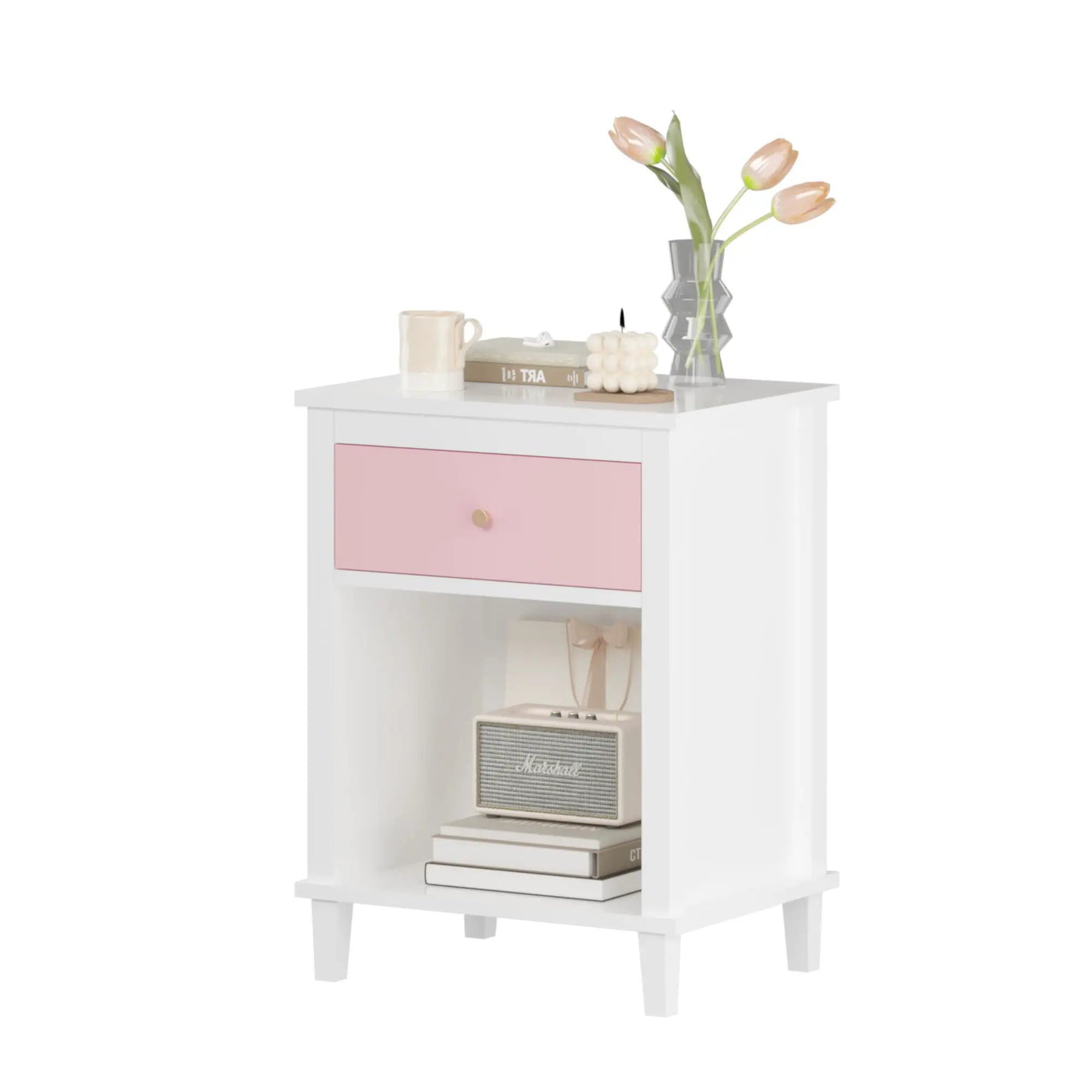 Nightstand With 1 Drawer 1 Shelf by HouseOfZazla