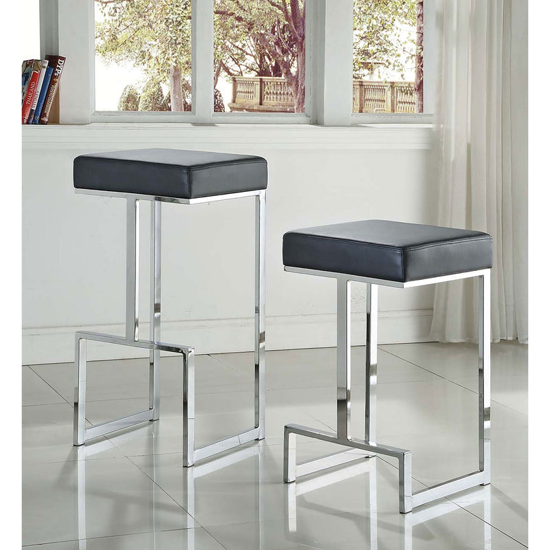 Upholstered Bar Stool With High-Shine Legs by HouseOfZazla