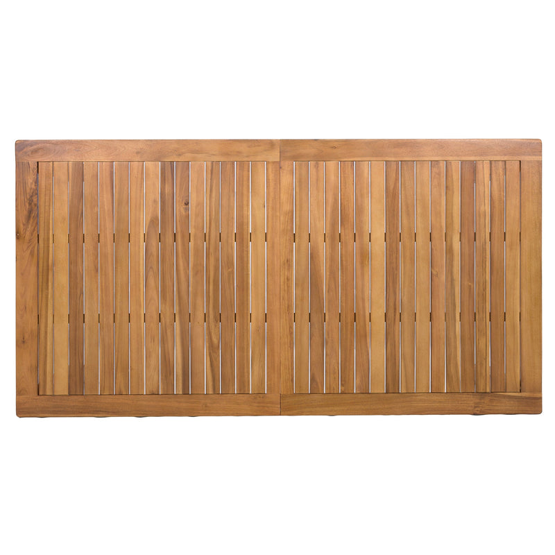 TOPMAX Patio Wooden Dining Table, 67"L Rectangular by HouseOfZazla