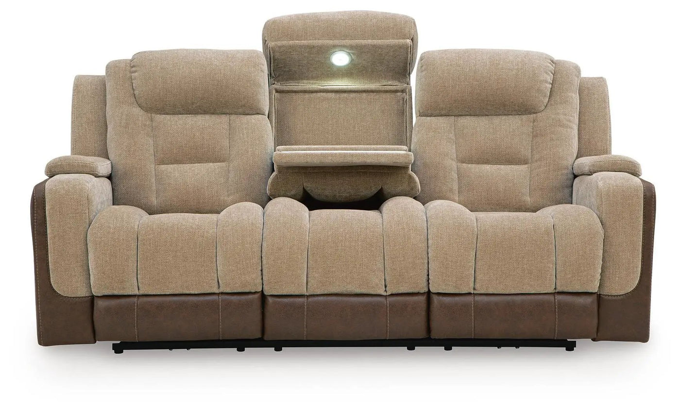 Mixed Motion - Power Reclining Sofa With Adjustable Headrest by Unique Piece Furniture