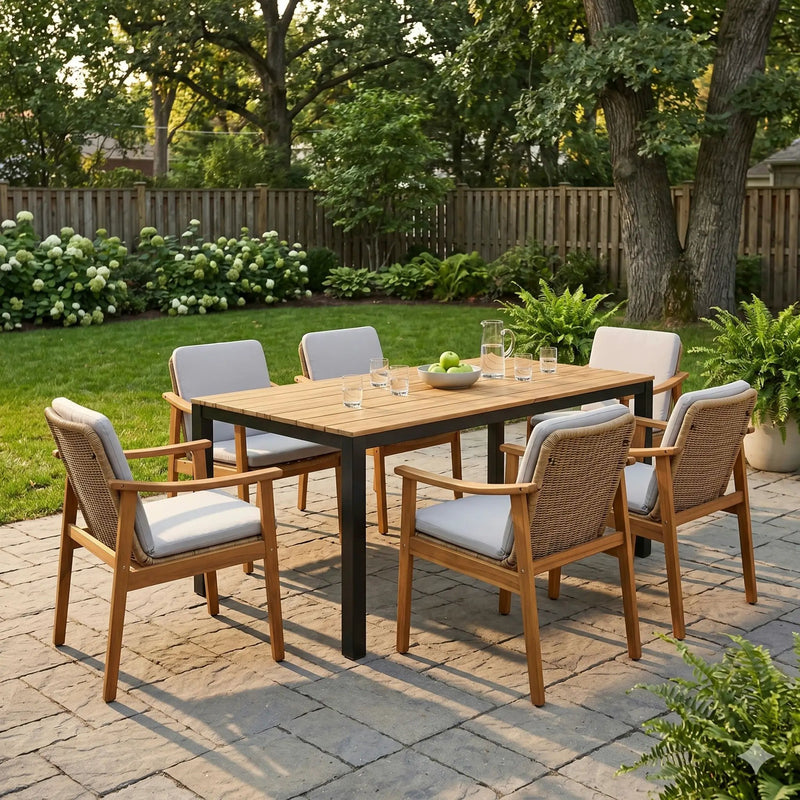 7-Piece Outdoor Patio Dining Set by HouseOfZazla