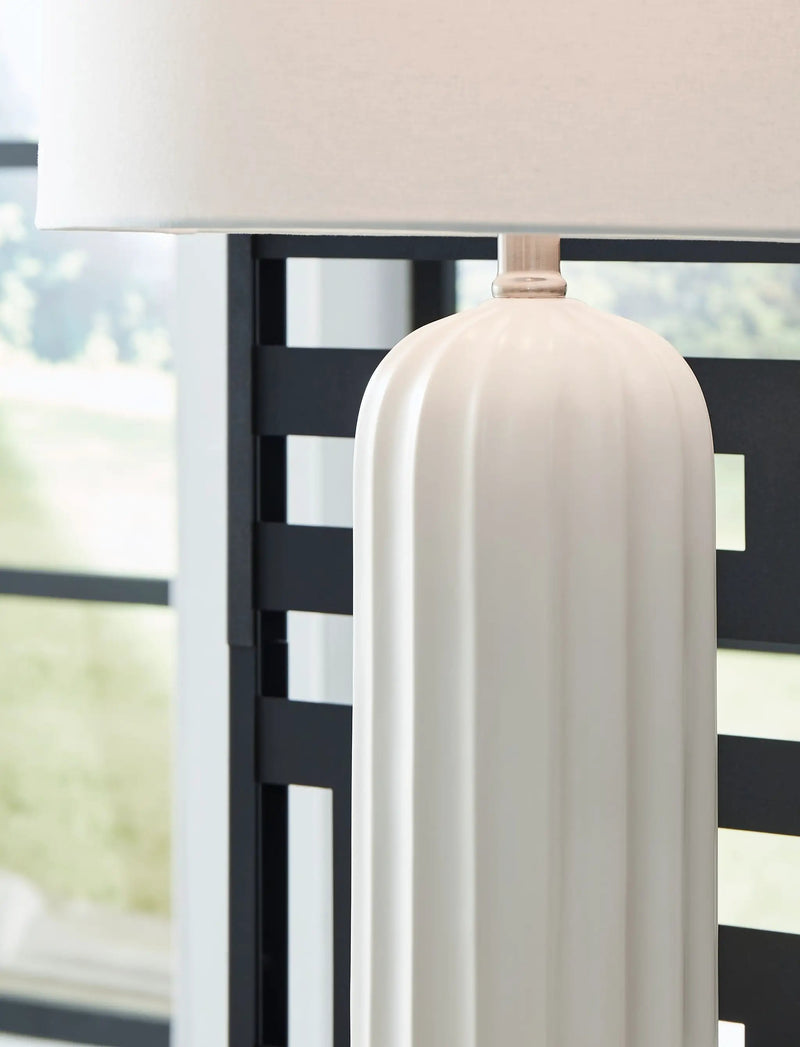 Clarkland - Ceramic Table Lamp (Set of 2) - White by Unique Piece Furniture