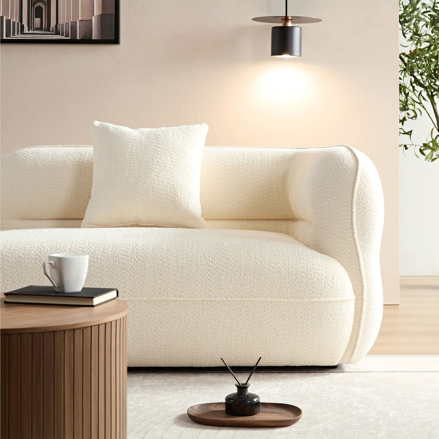 Sectional Sofa With Durable Fabric, Solid Wood Frame, And High Density Sponge Fill by HouseOfZazla