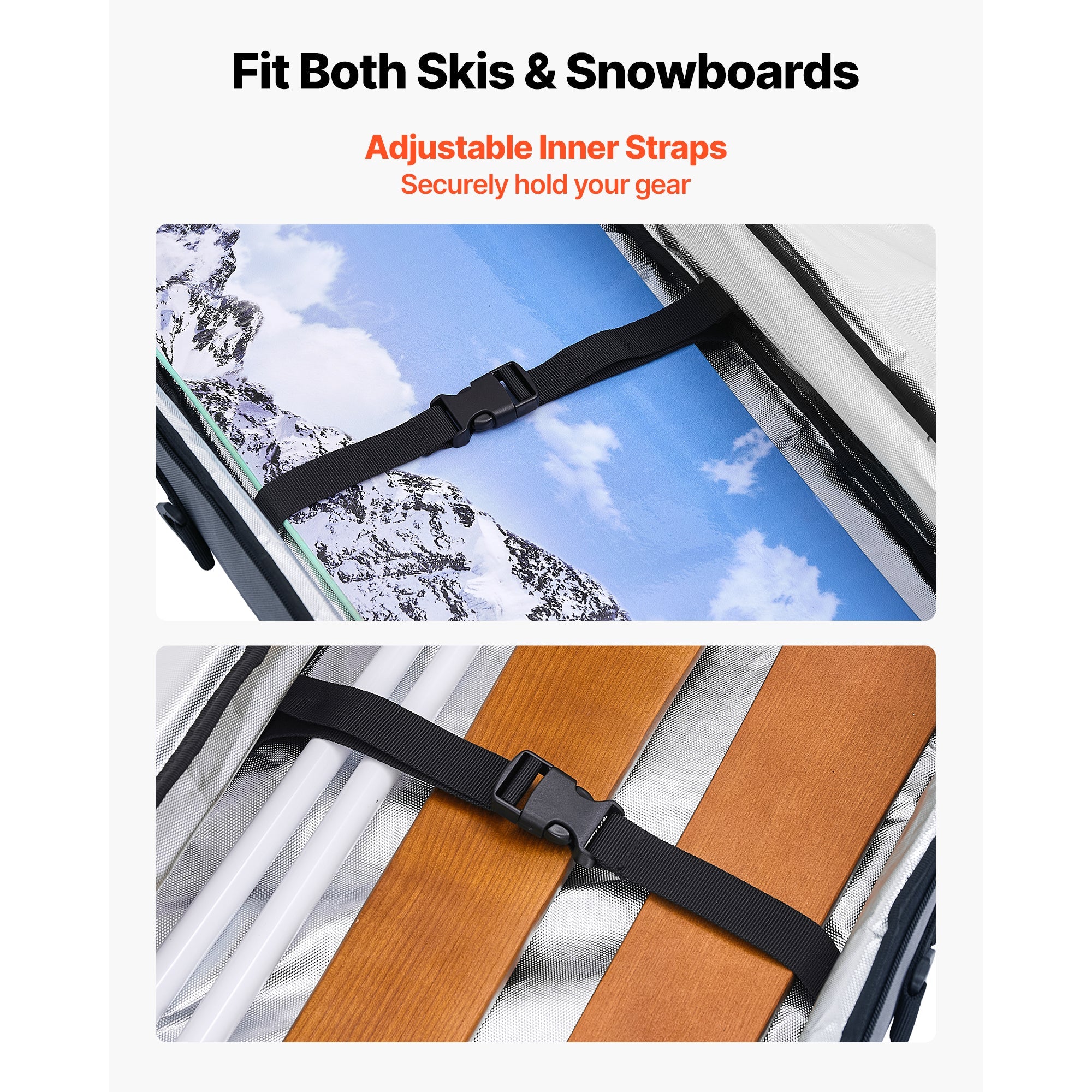 Padded Snowboard Bag for Snowboards Up to 65 in by HouseOfZazla
