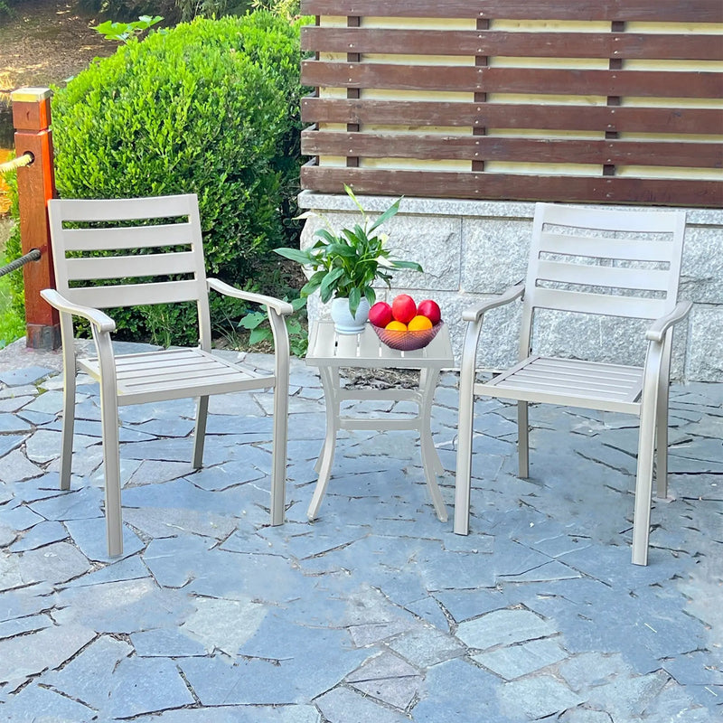 VRSHWO Iron Terrace Dining Chairs, Set of 2 by HouseOfZazla