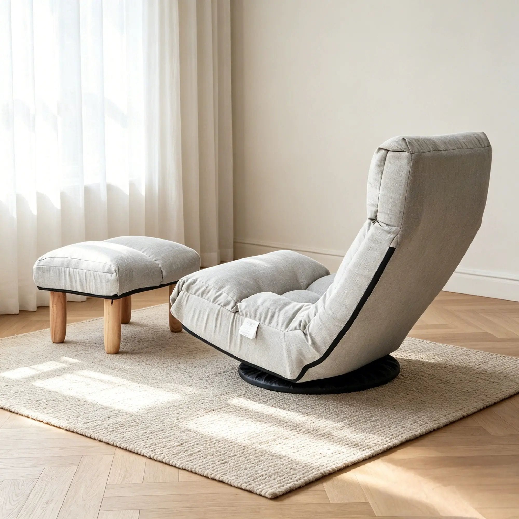 Adjustable Japanese Reclining Floor Chair Sofa With Metal Frame For Living Room by Unique Piece Furniture