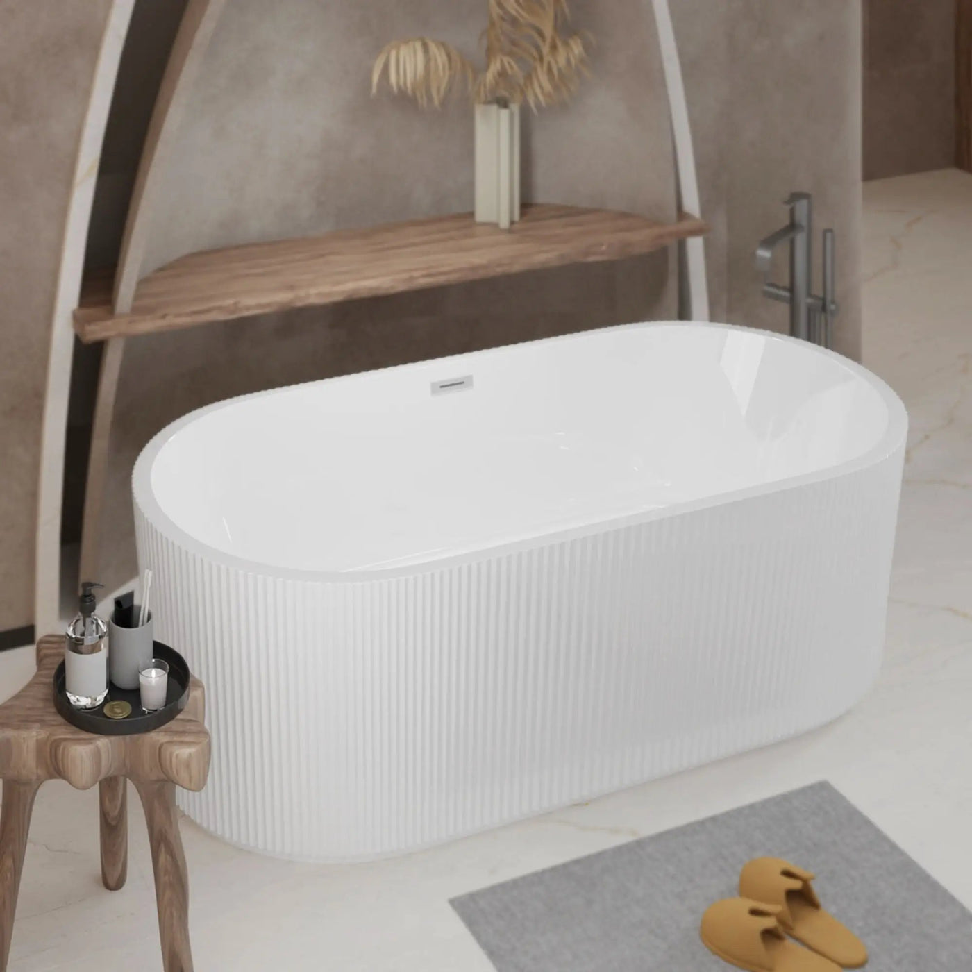 Linear Freestanding Soaker Tub by HouseOfZazla