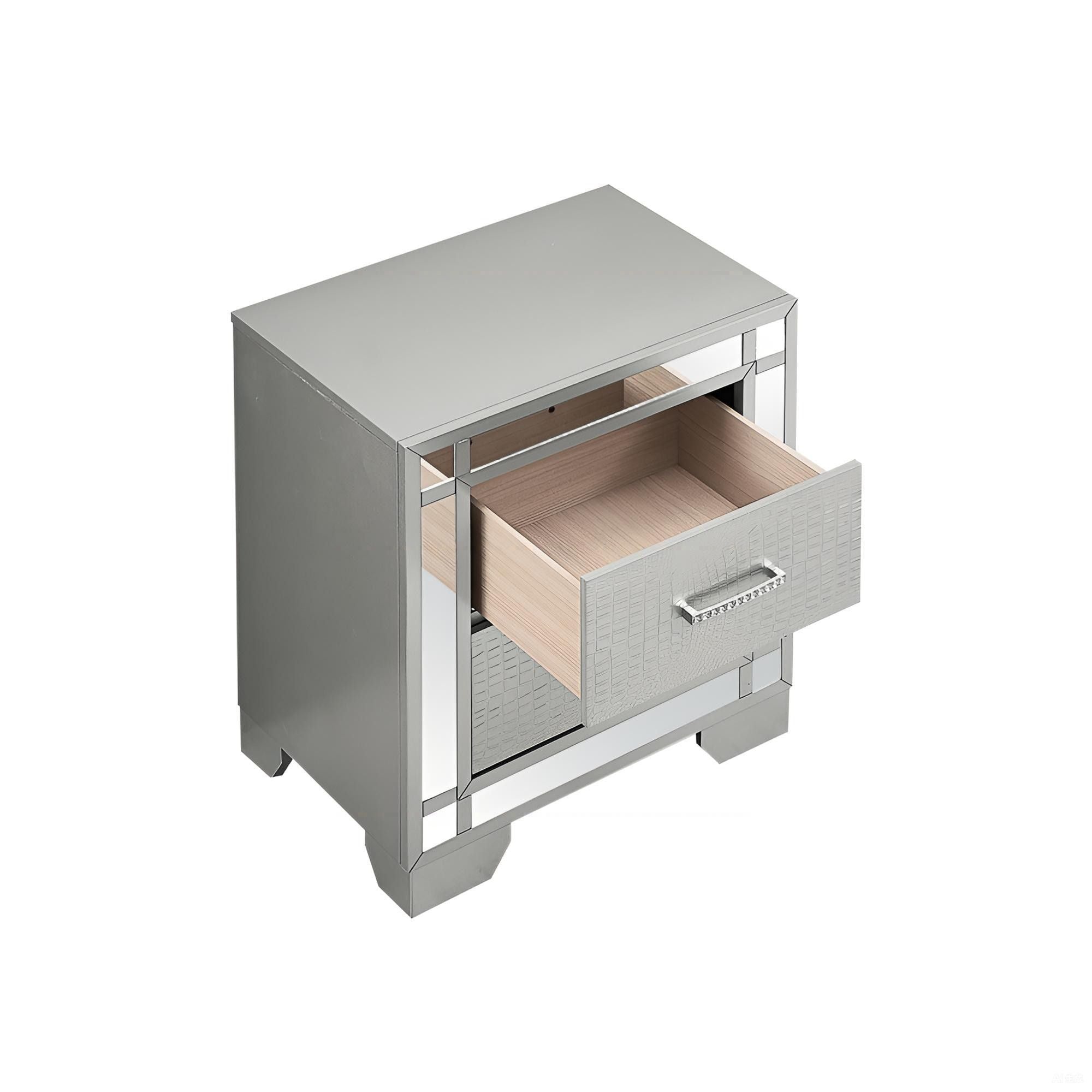 Madison - Nightstand - Silver Champagne by HouseOfZazla