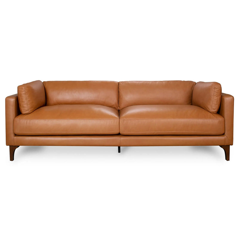 Bellrose Mid-Century Modern Genuine Leather Sofa by HouseOfZazla