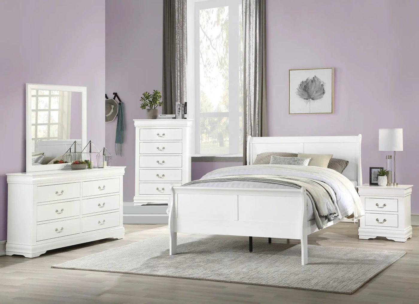 Louis Philippe Sleigh Style Bed by HouseOfZazla