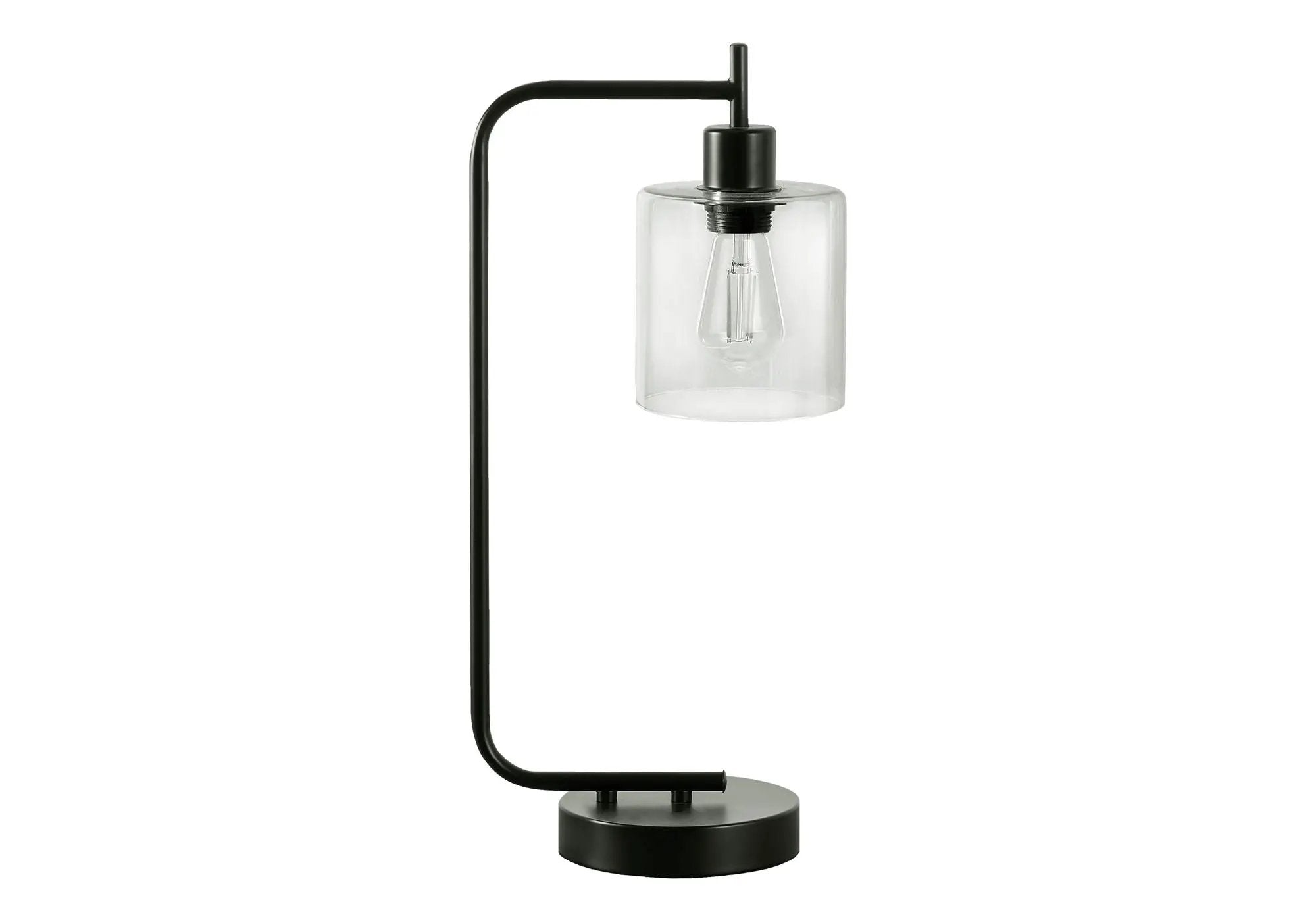 Lighting, Table Lamp, USB Port Included, Glass Shade, Modern - Black by HouseOfZazla