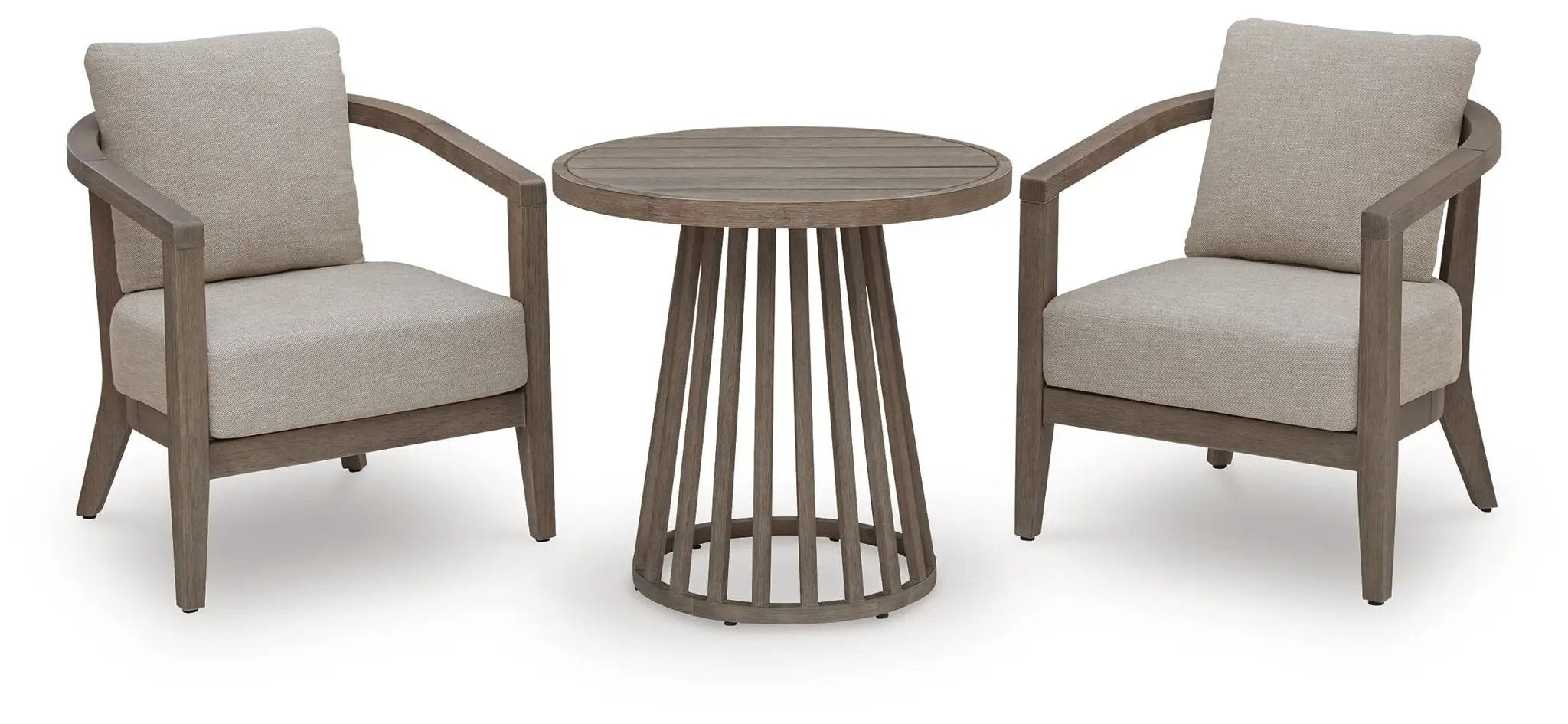 Joy Lagoon - Outdoor Chairs With Cushions/Table (Set of 3) - Beige by Unique Piece Furniture