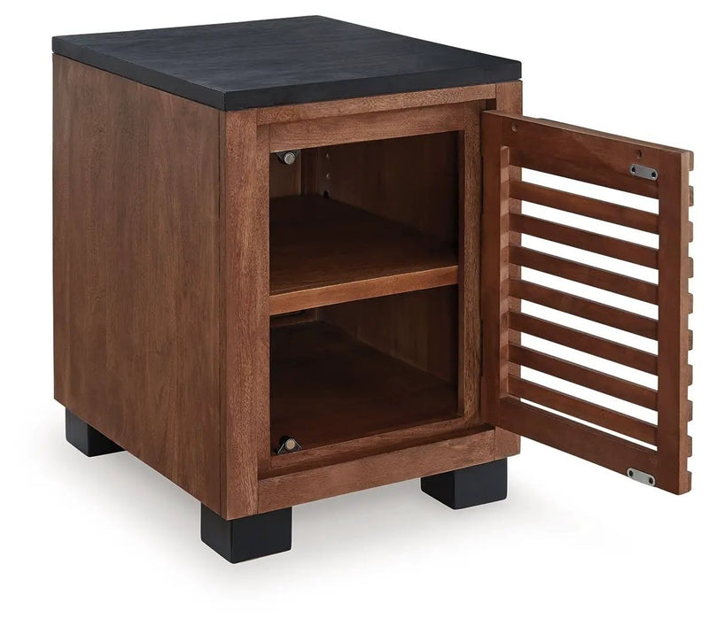 Kallari - Chair Side End Table - Warm Brown / Black by Unique Piece Furniture