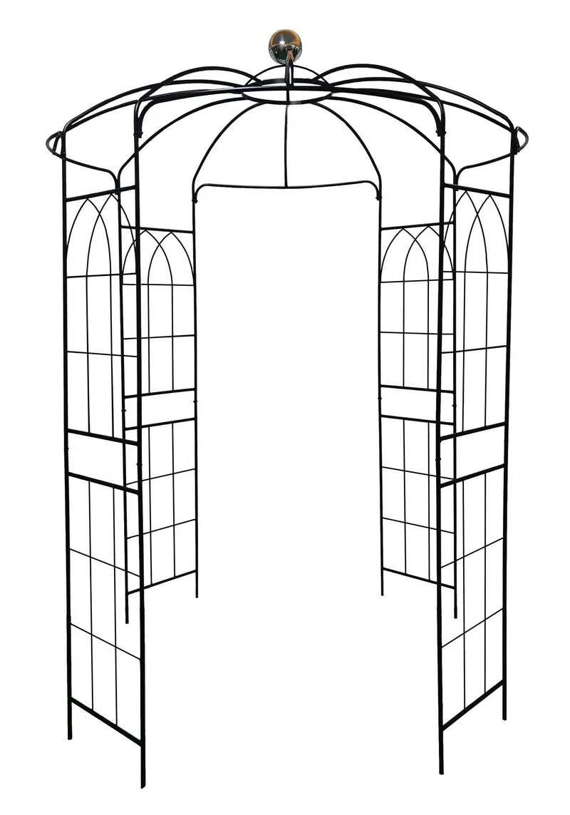 Metal Garden Arch Iron Garden Arbors Gazebo Dia High Birdcage Shape Pergola Pavilion For Wedding Ceremony by HouseOfZazla
