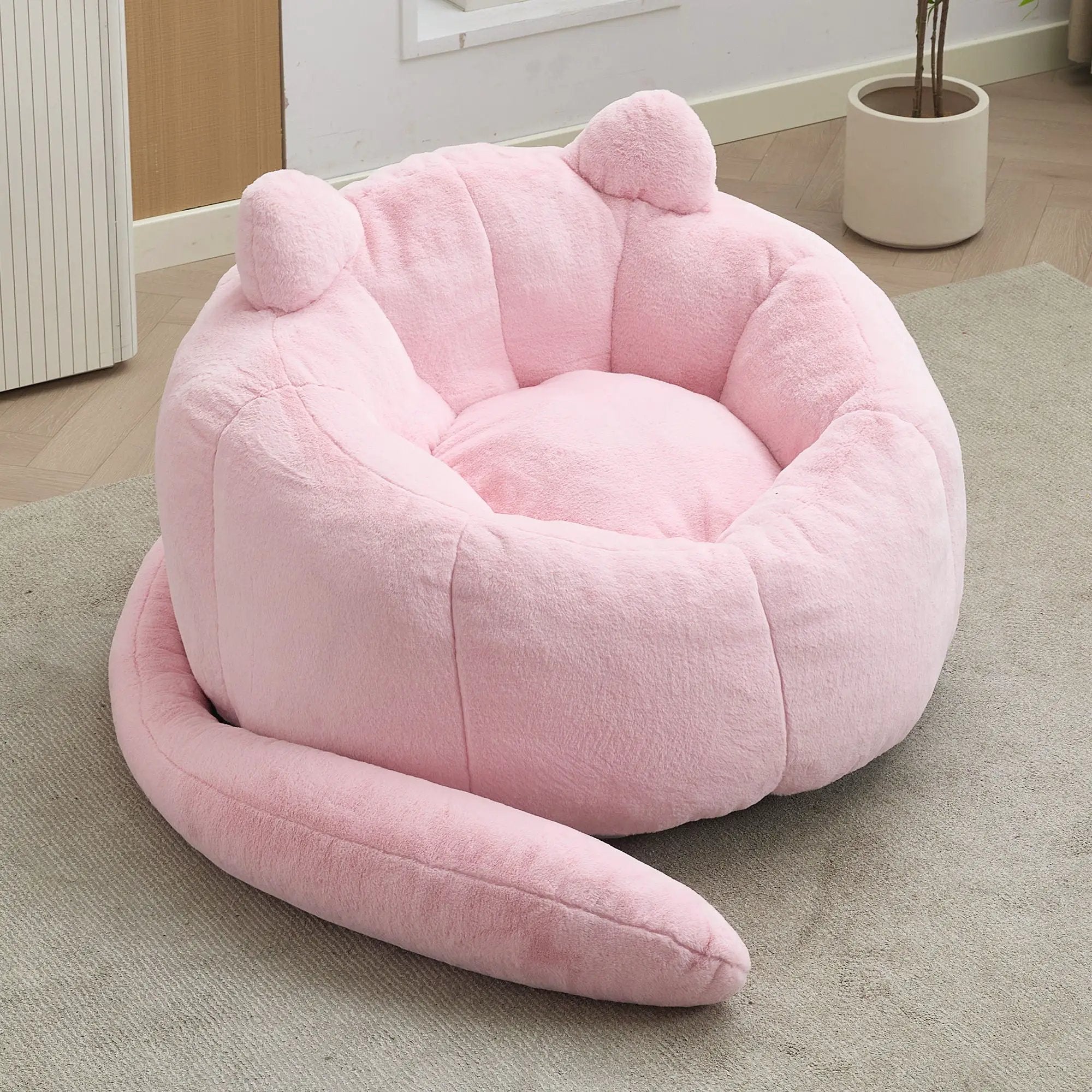 Cat Shaped Bean Bag Sofa With Long Tail by HouseOfZazla