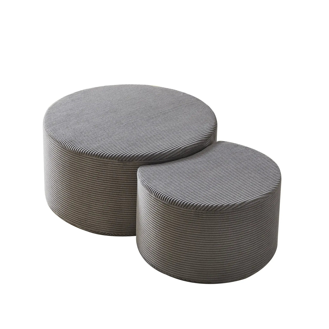 Modern Upholstered Round Coffee Table For Living Room (Set of 2) by HouseOfZazla