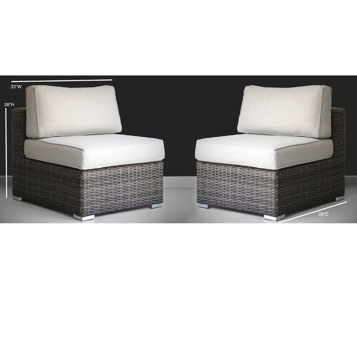 Minnesota - Armless Patio Chairs (Set of 2) by HouseOfZazla