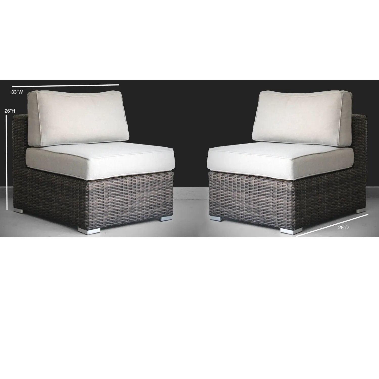 Minnesota - Armless Patio Chairs (Set of 2) by HouseOfZazla