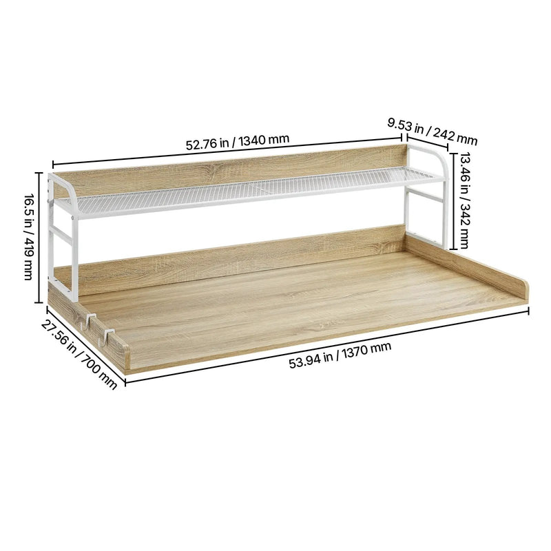 Washer Dryer Countertop with 2-Tier Shelf by HouseOfZazla