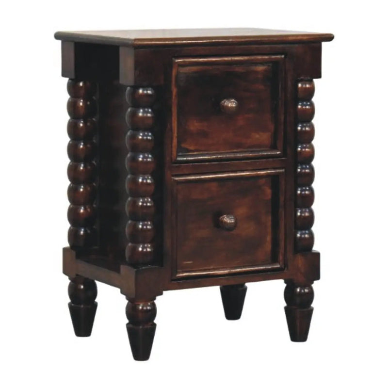 Solid Wood Spindle Duo Bedside by HouseOfZazla