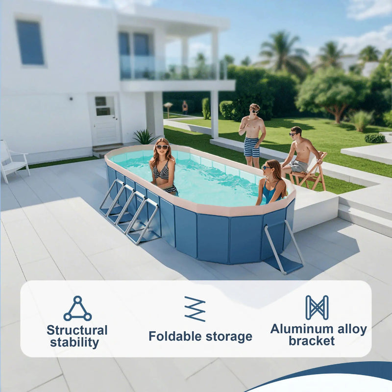 3.65m PVC Folding Pool – Not Inflatable by HouseOfZazla