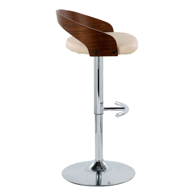 Grotto - Contemporary Adjustable Barstool & Swivel With Rounded T Footrest (Set of 2) by Unique Piece Furniture