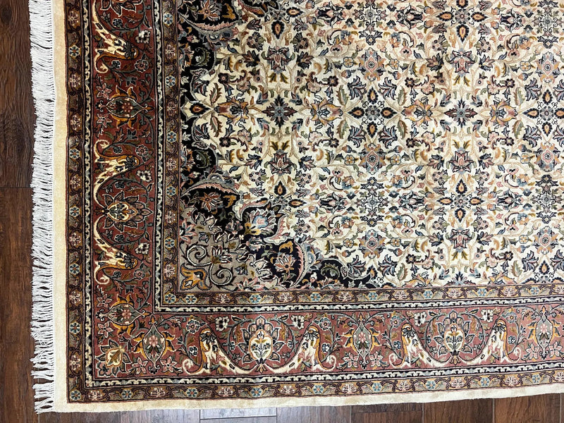 Pak Persian Rug 5x8, Handmade Wool Oriental Carpet, Vintage Rug, Floral Allover, Very Fine 320 KPSI by Jewel Rugs