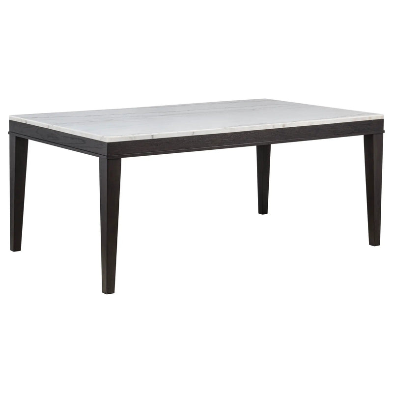 Averill 7-piece White Marble Top Dining Set Tan and Coffee Bean by Unique Piece Furniture