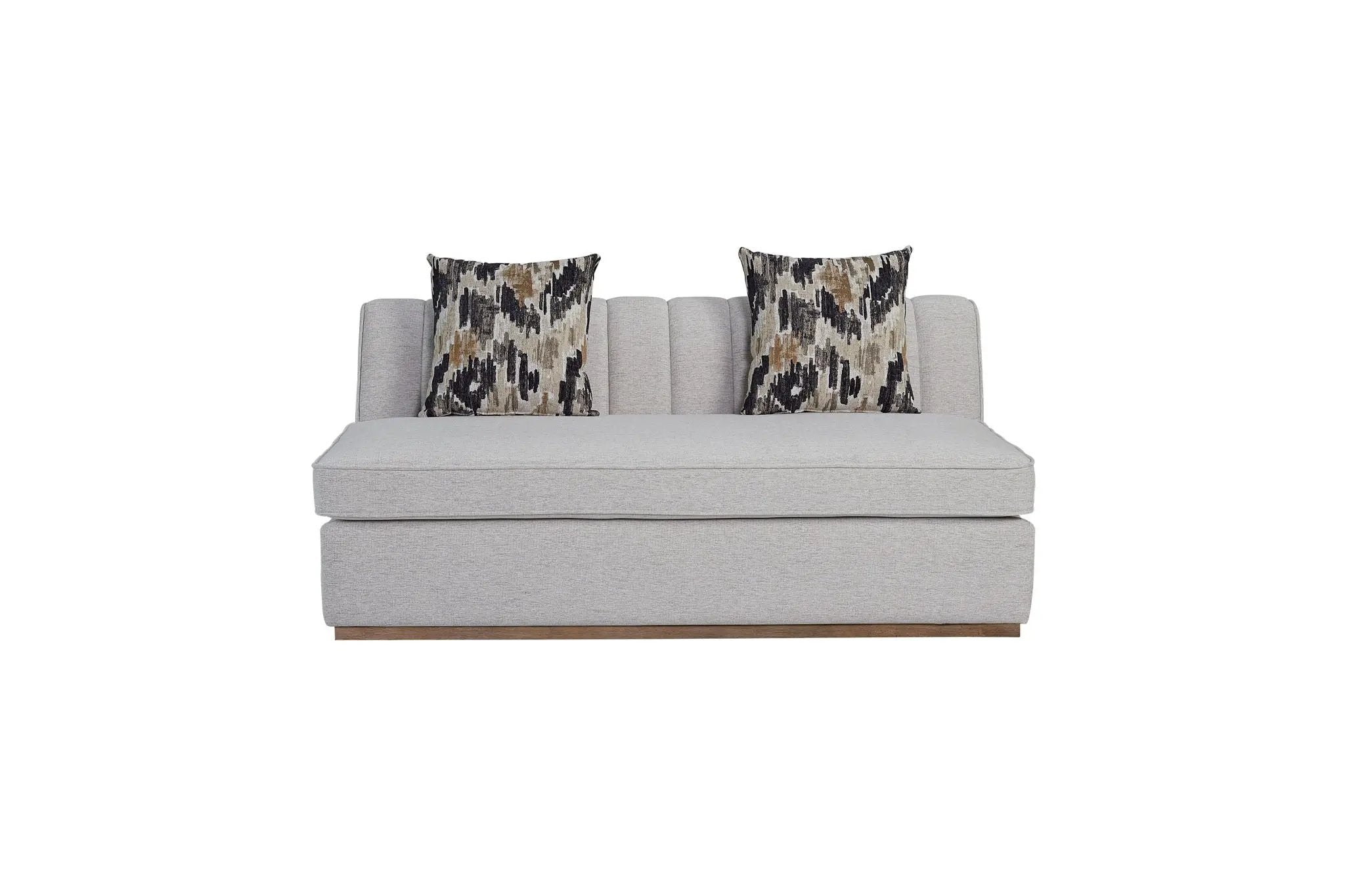Channel - Armless Loveseat - Off White by HouseOfZazla