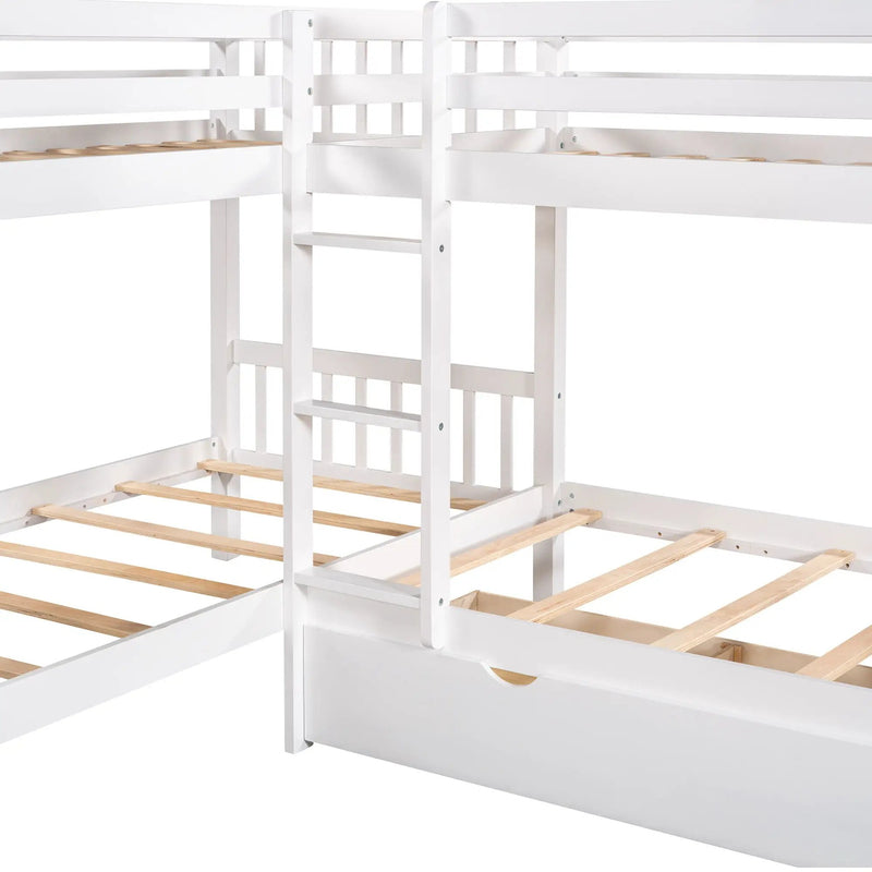 L Shaped Bunk Bed With Drawers by Unique Piece Furniture