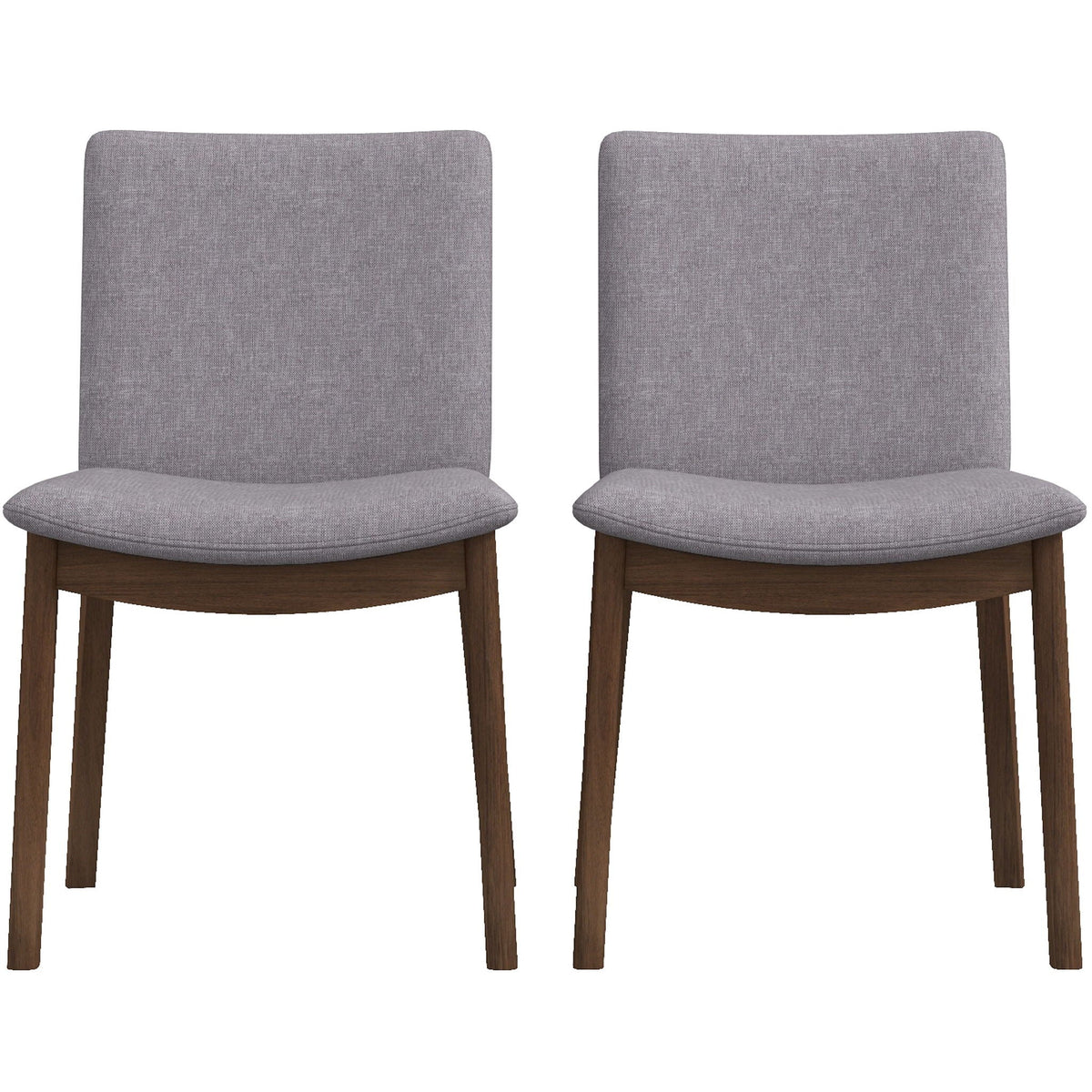 Mid-Century Modern Solid Wood Dining Chair Set with Fabric Upholstery - Multiple Colors, photo 4 of 40