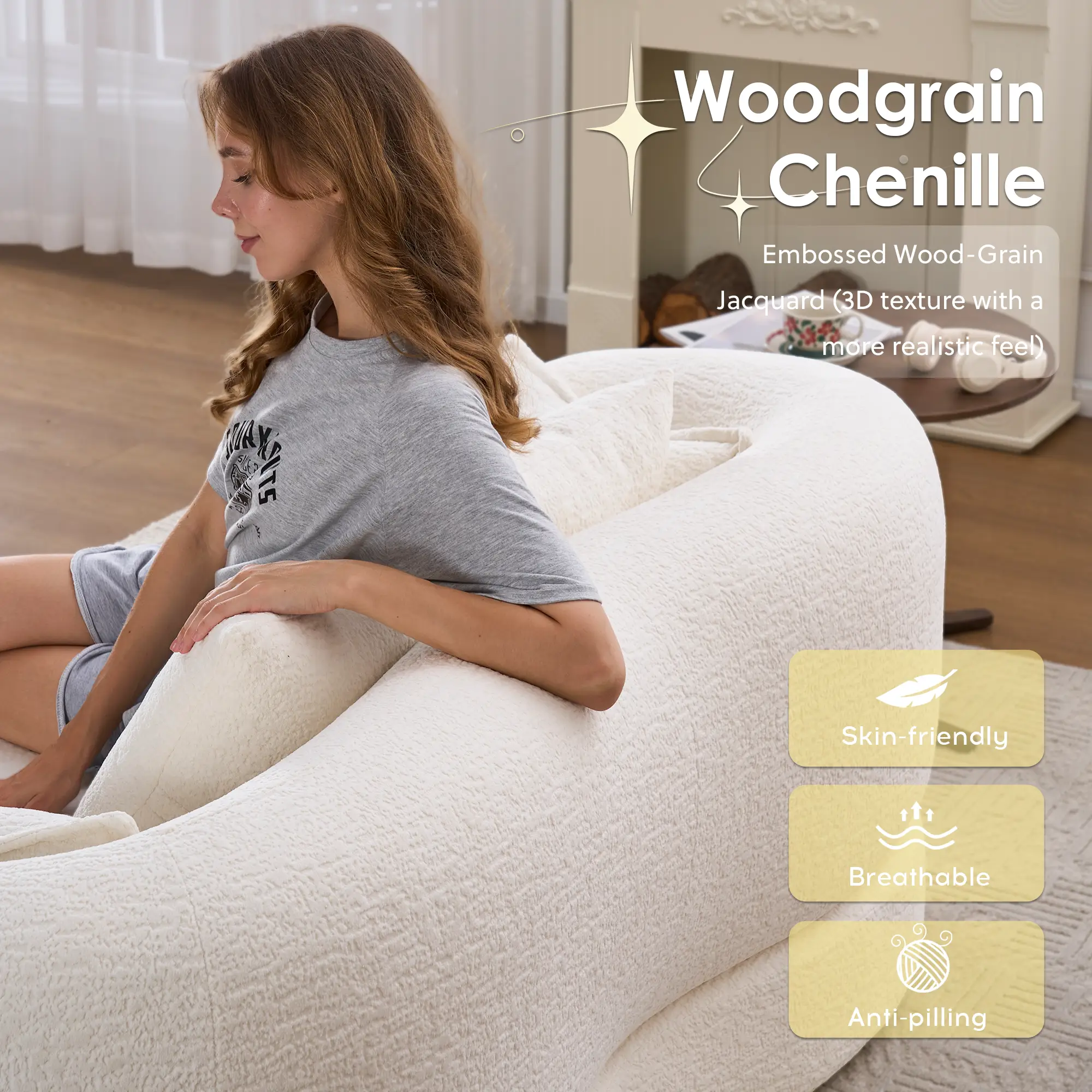 2-in-1 Foldable Sofa Bed with 4 Pillows by HouseOfZazla