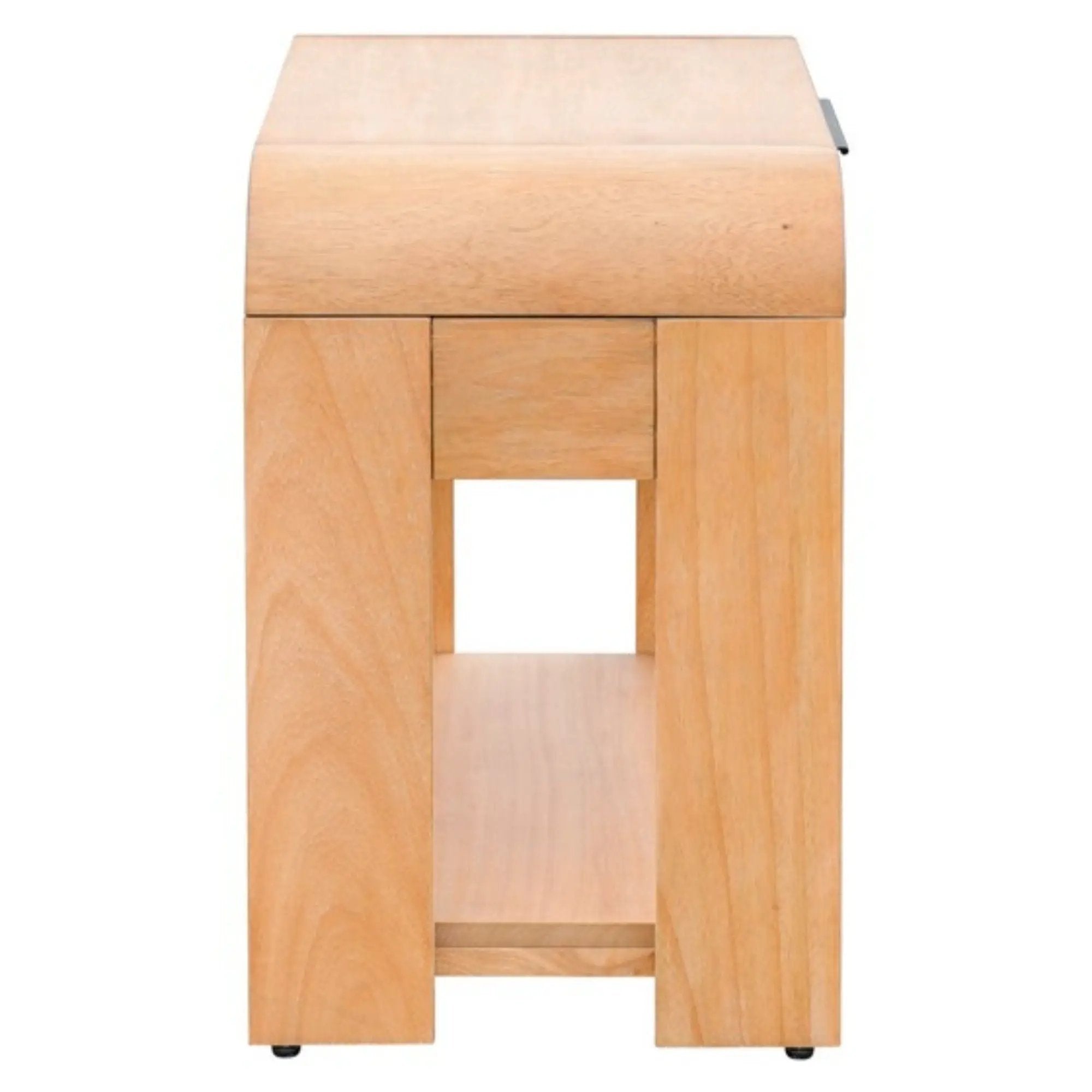 1 Drawer Waterfall Nightstand With Mid Century Design - Natural by Unique Piece Furniture