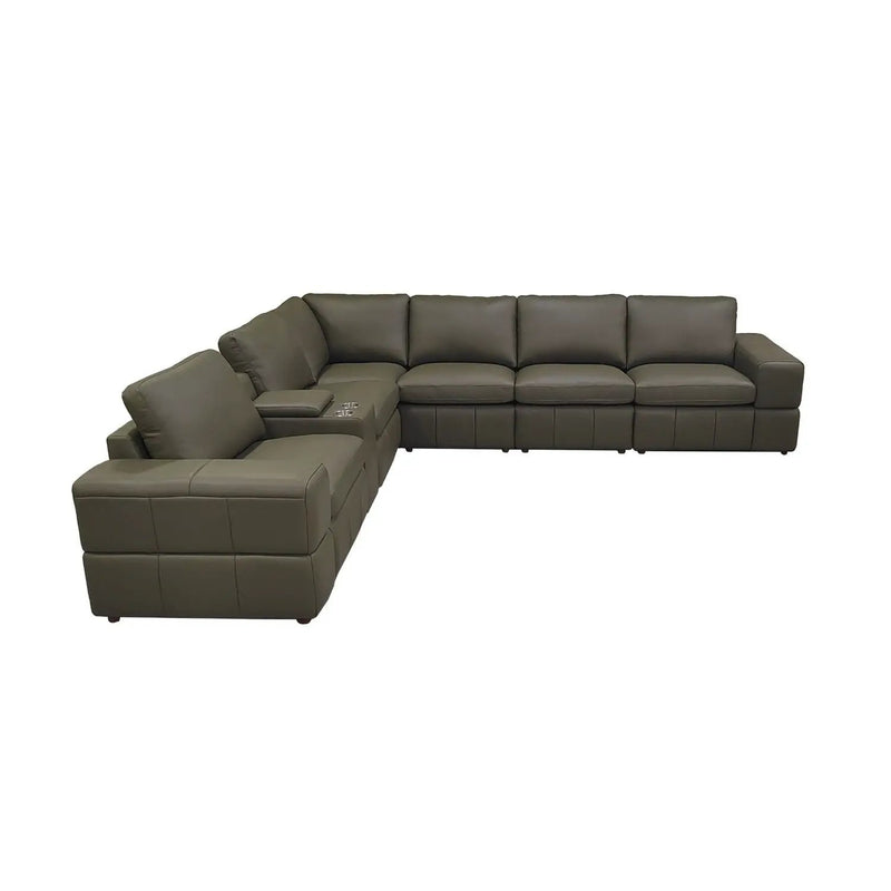Upholstered Large Arms Sectional With Recliner Seats by Unique Piece Furniture