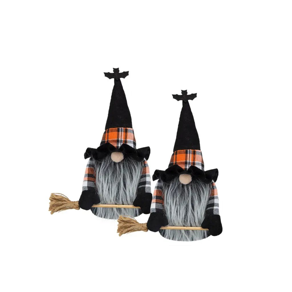 Set of 2, 10.6"H Halloween Gnome Decor by HouseOfZazla