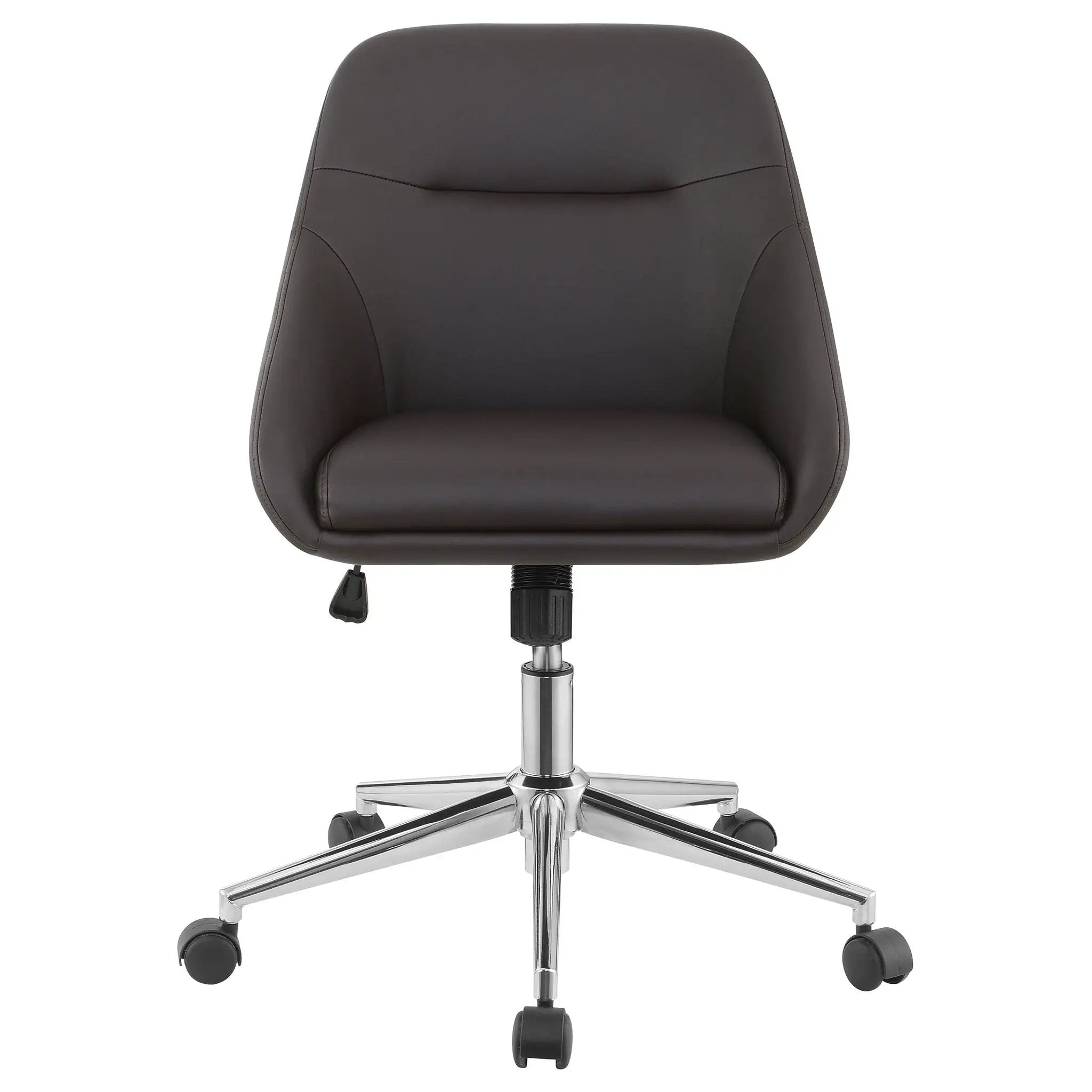 Jackman Upholstered Adjustable Home Office Desk Chair Brown by Unique Piece Furniture