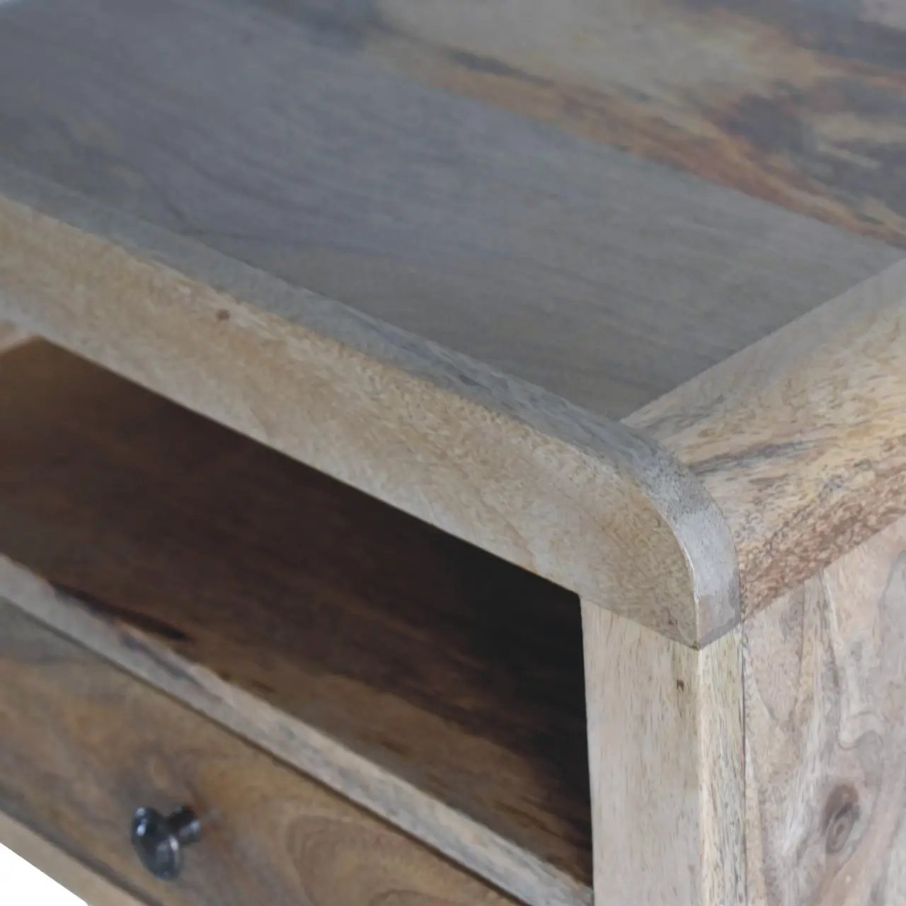 Chunky Floating Bedside, 1-Drawer, 1 Open Slot, Oak-ish by HouseOfZazla