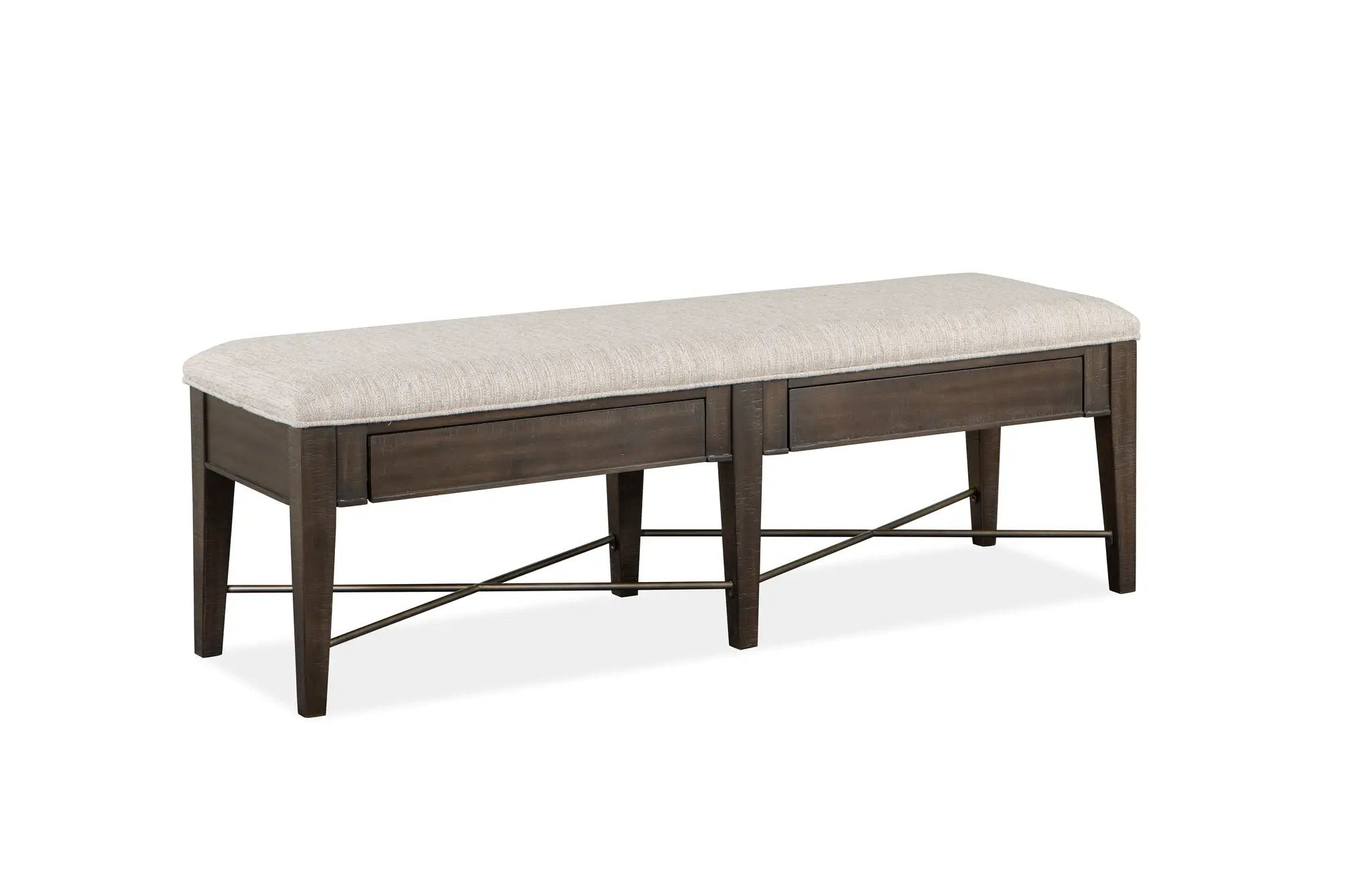 Westley Falls - Bench With Upholstered Seat - Graphite by Unique Piece Furniture