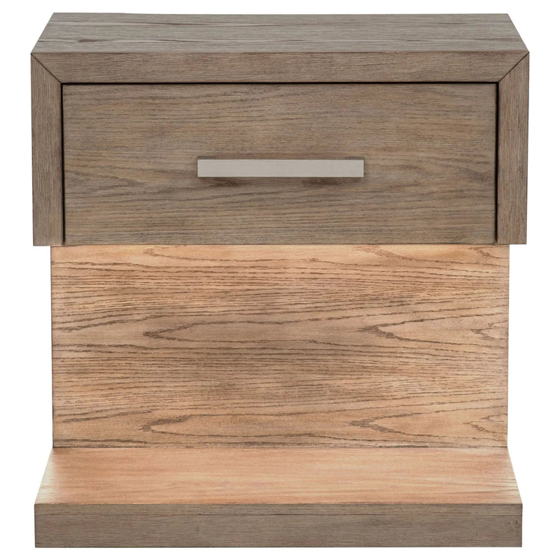 Kenora 1-drawer Nightstand Bedside Table Barley Brown by Unique Piece Furniture