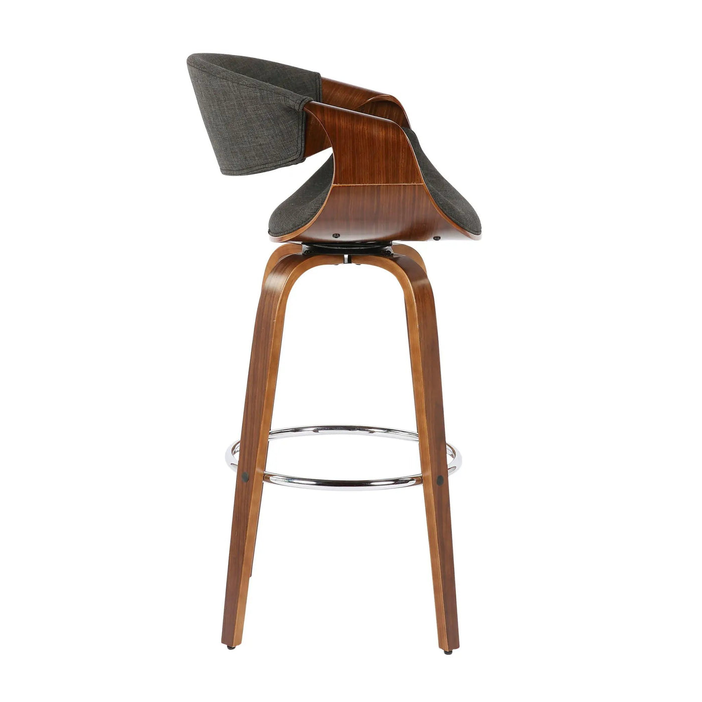 Curvini Mid - Century Modern Fixed Height Barstool With Swivel (Set of 2) by HouseOfZazla