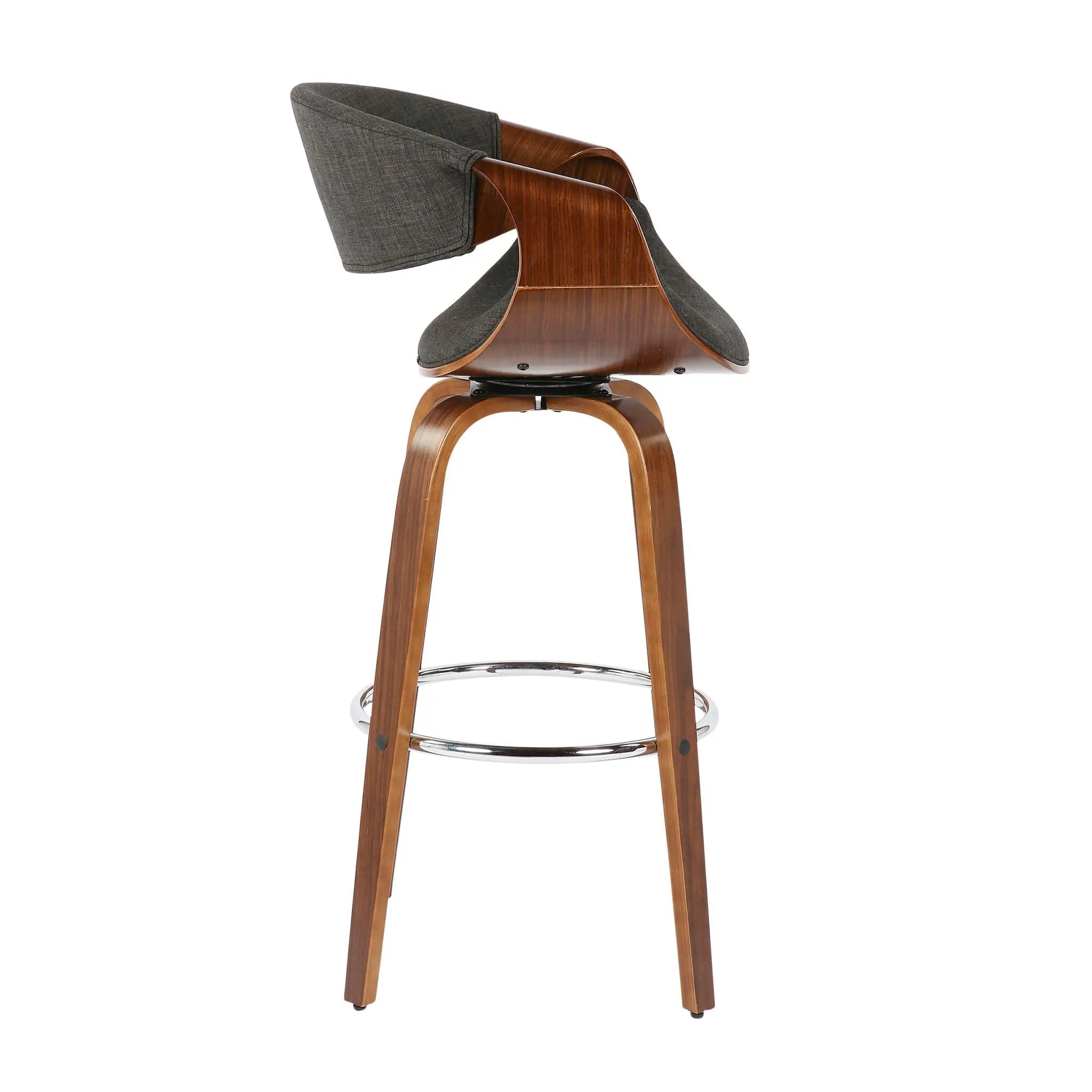 Curvini Mid - Century Modern Fixed Height Barstool With Swivel (Set of 2) by HouseOfZazla