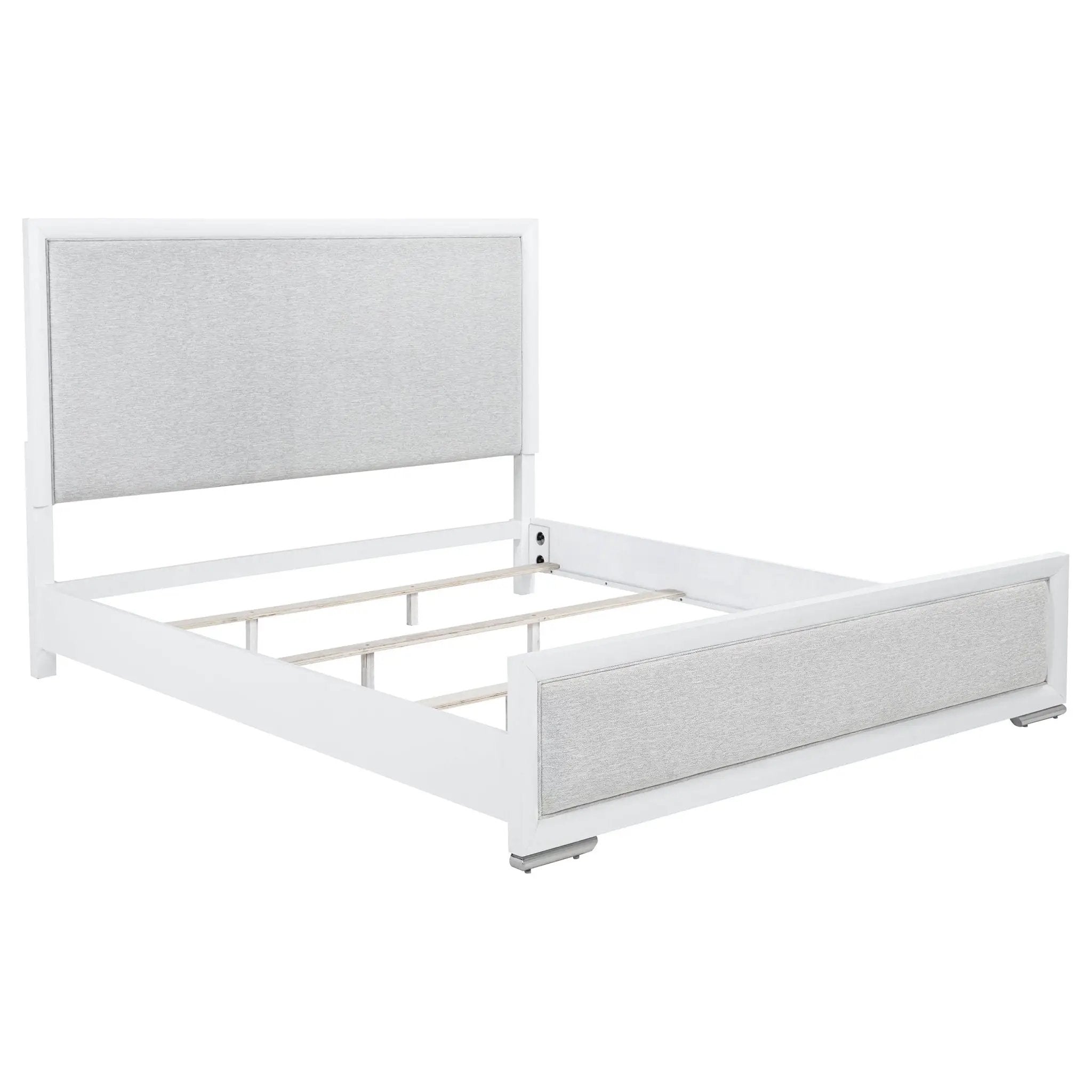 Gracemont 57-inch Eastern King Panel Bed Grey and White by Unique Piece Furniture