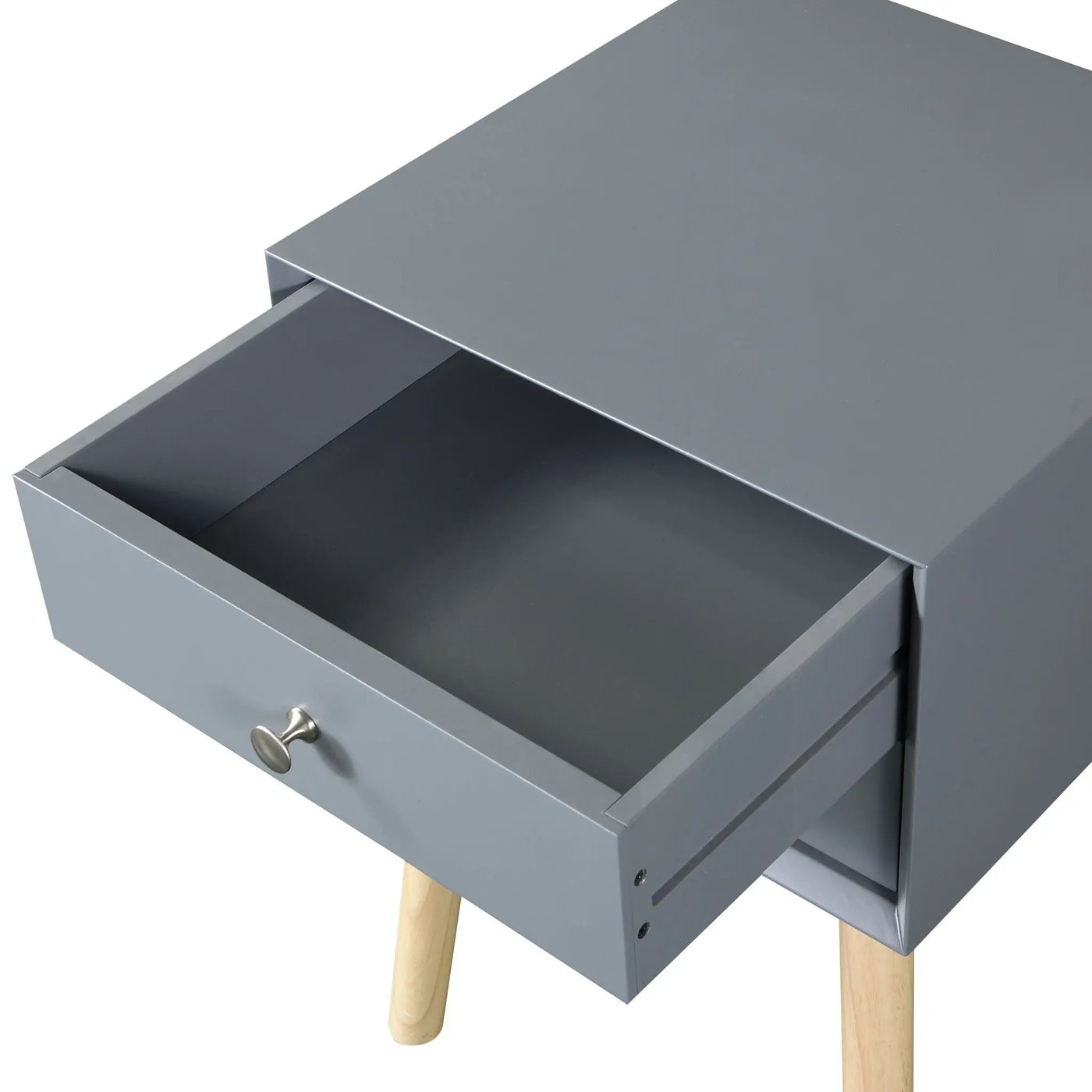 Side Table With 2 Drawer, Mid-Century Modern Storage Cabinet For Bedroom by HouseOfZazla
