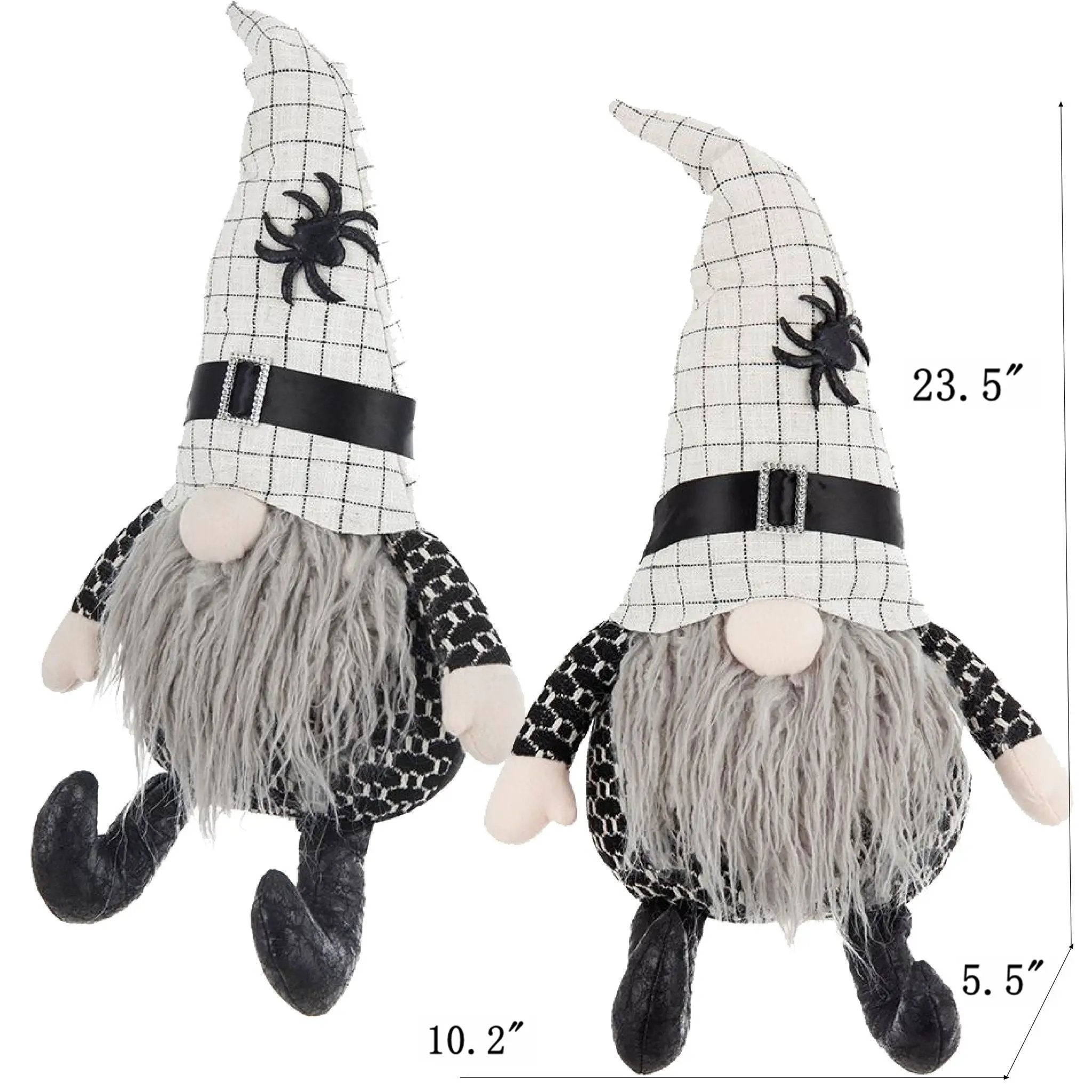 Sitting Gnome With Hat Spider, For Halloween Decor by HouseOfZazla