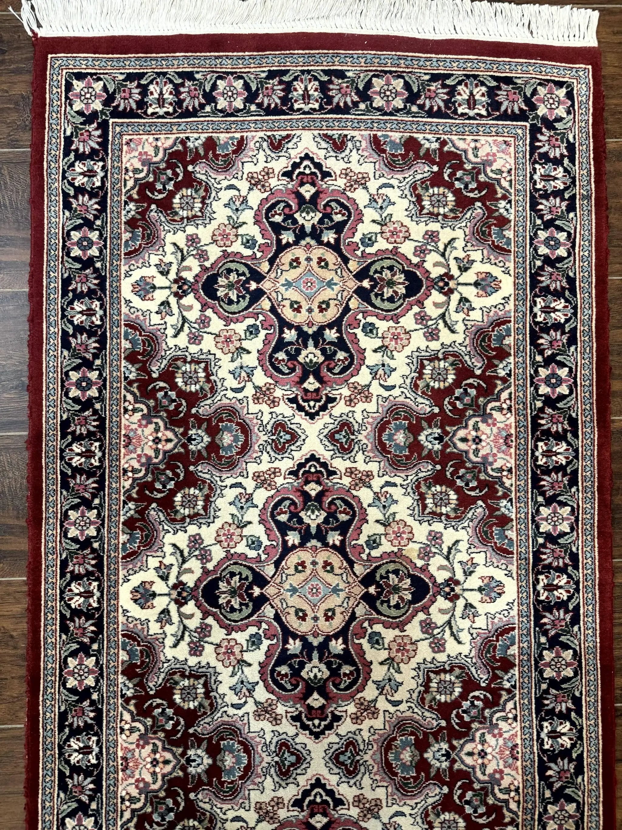 Sino Persian Runner Rug 2.7 x 8, Floral, Handmade, 250 KPSI by Jewel Rugs