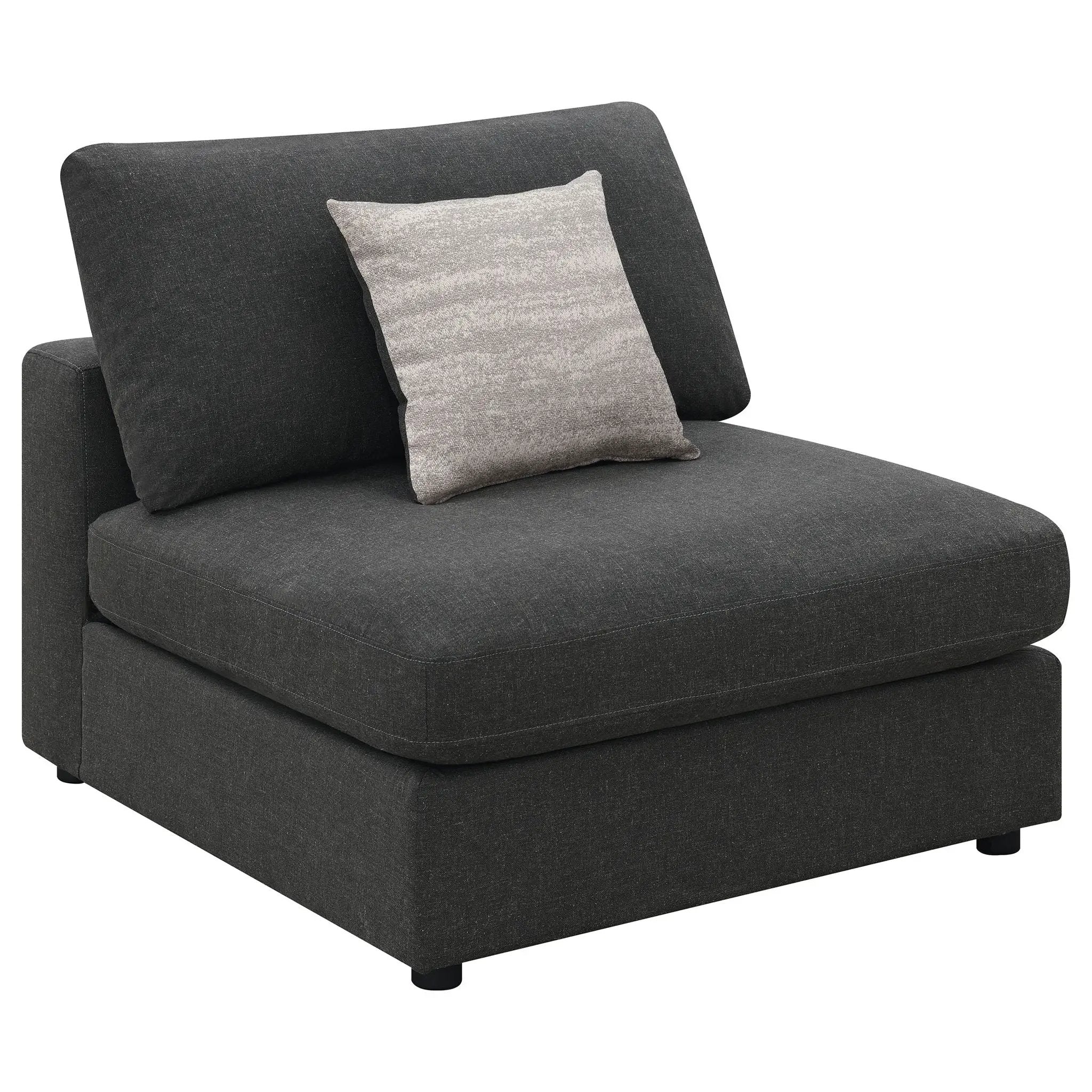 Serene 4-piece Upholstered Modular Sectional Sofa Charcoal by Unique Piece Furniture