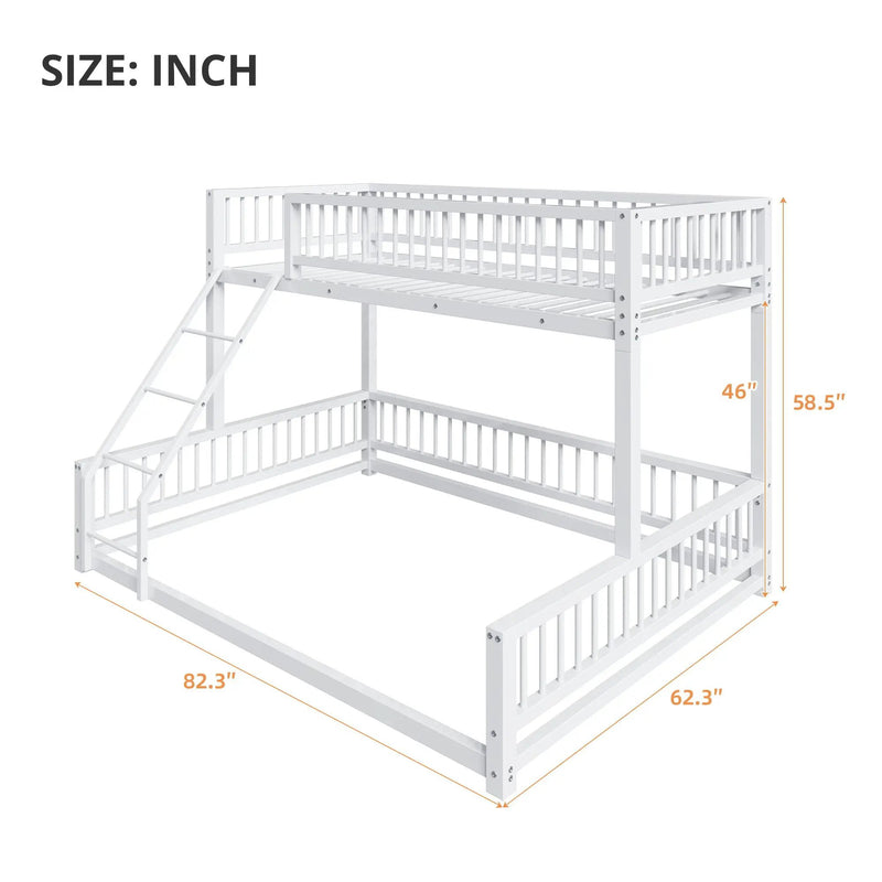 Bunk Bed With Ladder And Safety Guardrails by HouseOfZazla